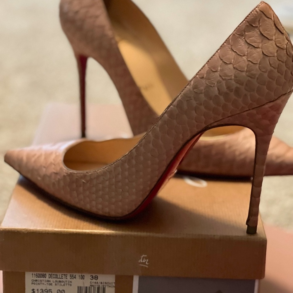 Christian Louboutin Python 100 Décollete Stiletto Heels *Final Sale*